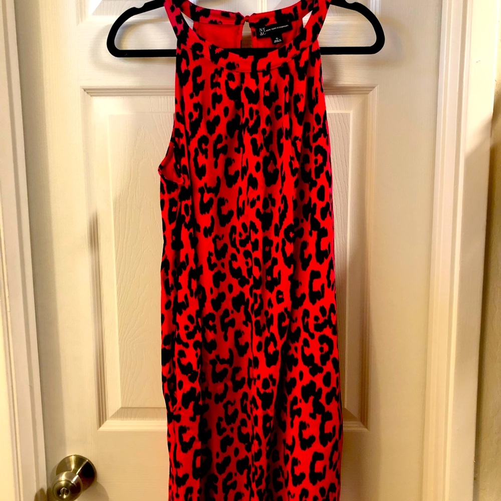 New York & Co, Pink Leopard Vacation Dress